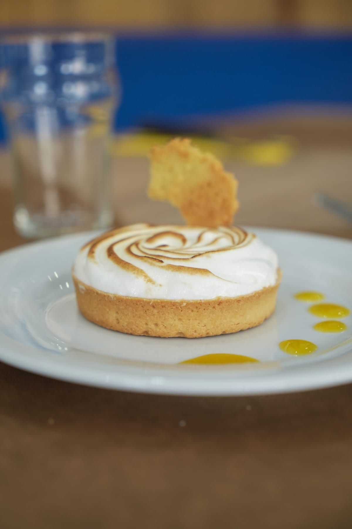 Tartelette meringuée du moment, création du chef